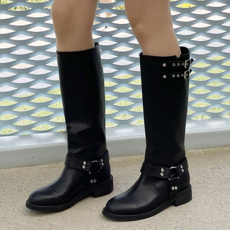 AVISPA(アビスパ)の「エミリーバイカーシティロングブーツ_B011_2colors_3cm(シューズ)」