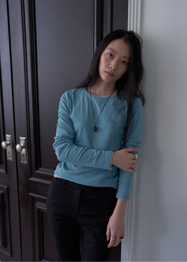 TERNE（テルン）の「Classic Long Sleeve T-shirt (Turquoise Blue)（Tops）」