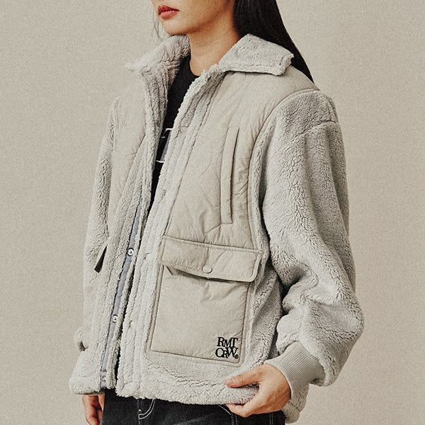 ROMANTIC CROWN（ロマンティッククラウン）の「SHOULDER QUILTING JACKET_LIGHT GREY（Jackets/Outerwear）」