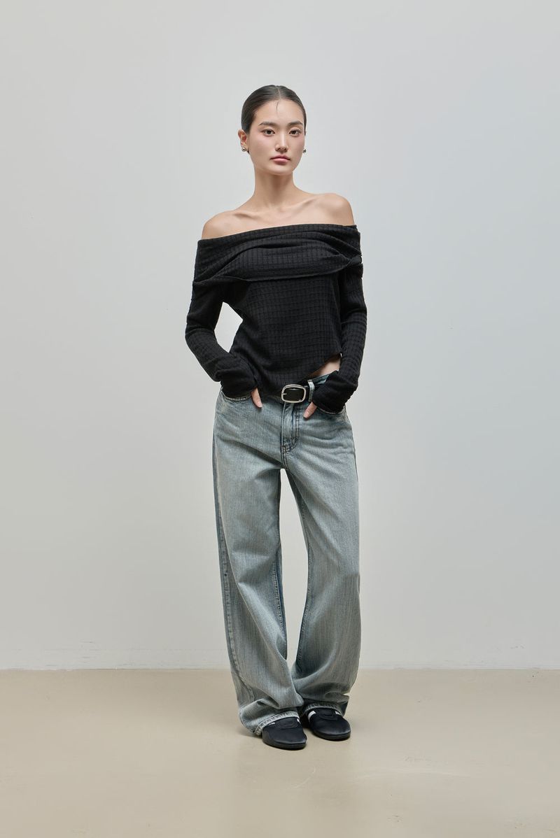 Buckle Denim Pants