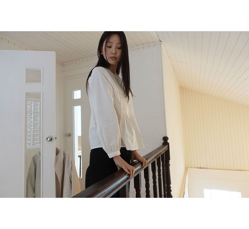 princess pintuck blouse