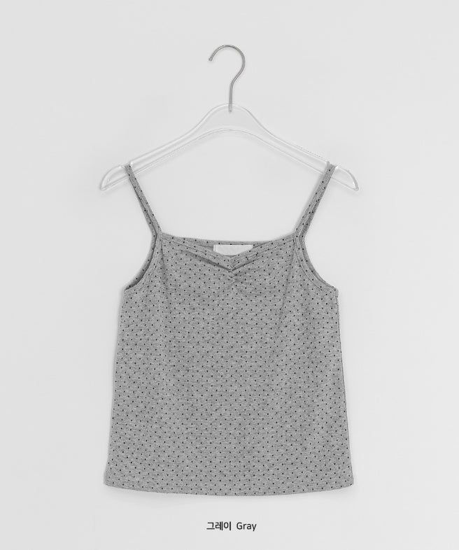 Nahisi Dot Shirring Sleeveless