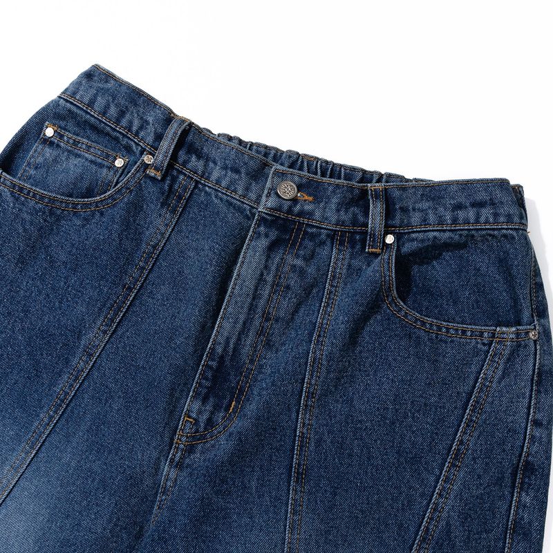 ダイアゴナルカットデニムパンツ