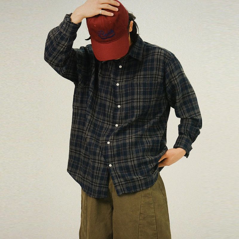 SEMIKAJI(セミカジ)の「MA ピーチビンテージチェクシャツ(トップス)」