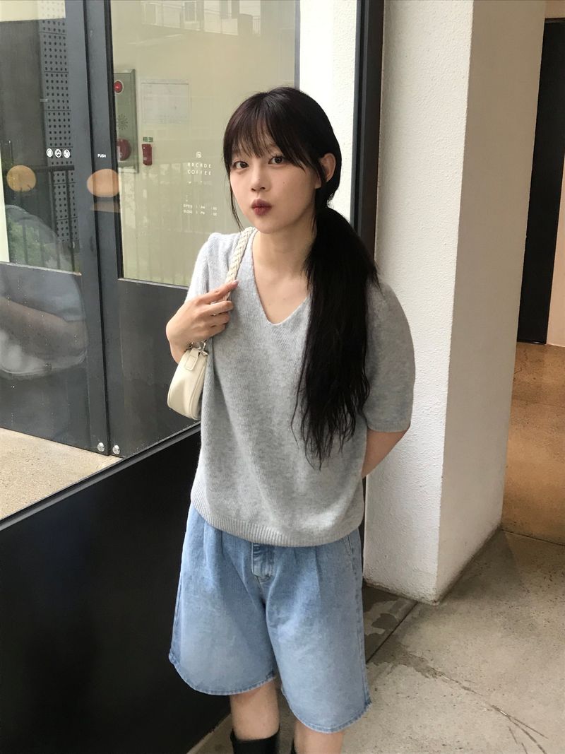Moana denim half pants