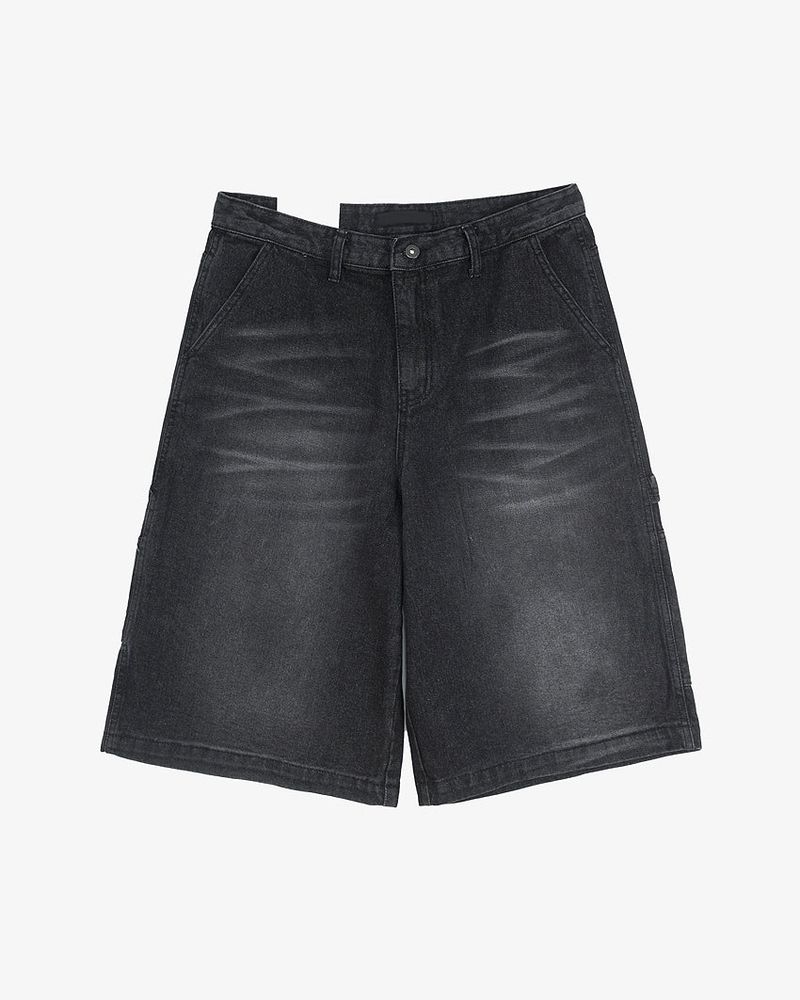 No.1227 patch denim bermuda SHORTS (3color)