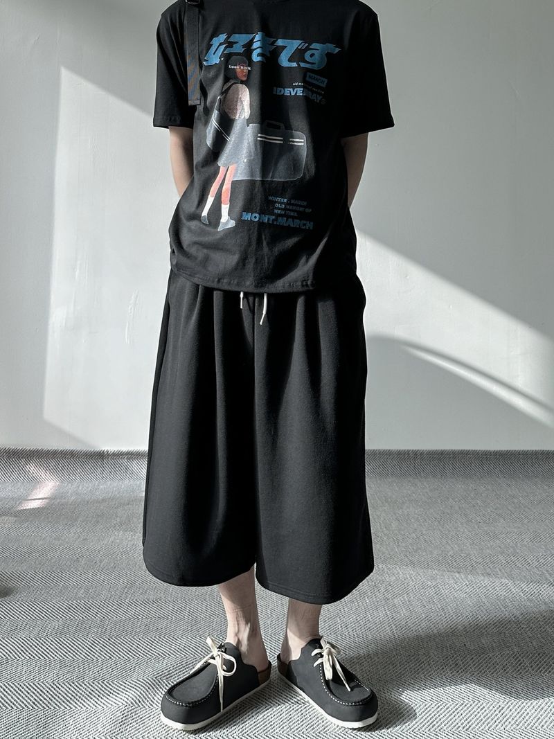 SIO two tuck bermuda sweat pants