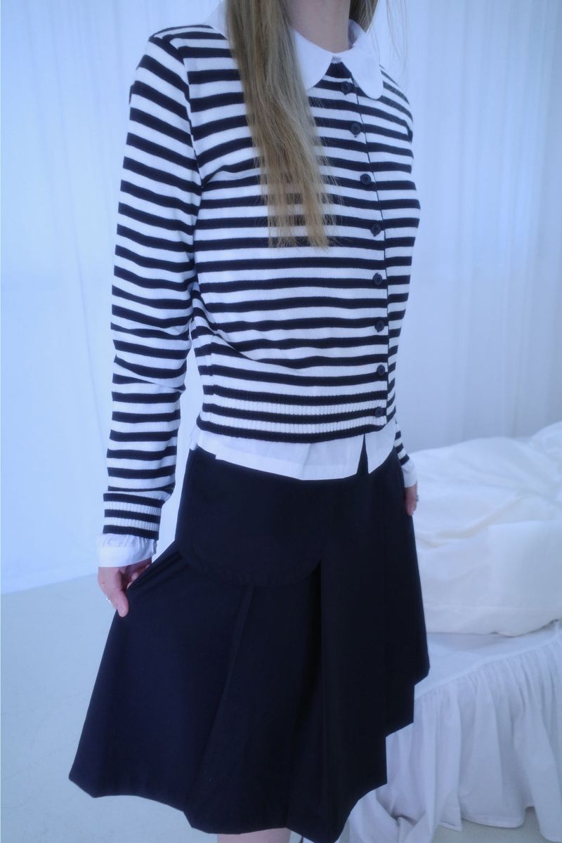 Pocket midi pleats skirt