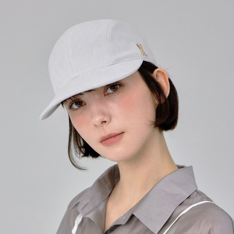 VA Stud Glossy Scrunchie Cap / Gray