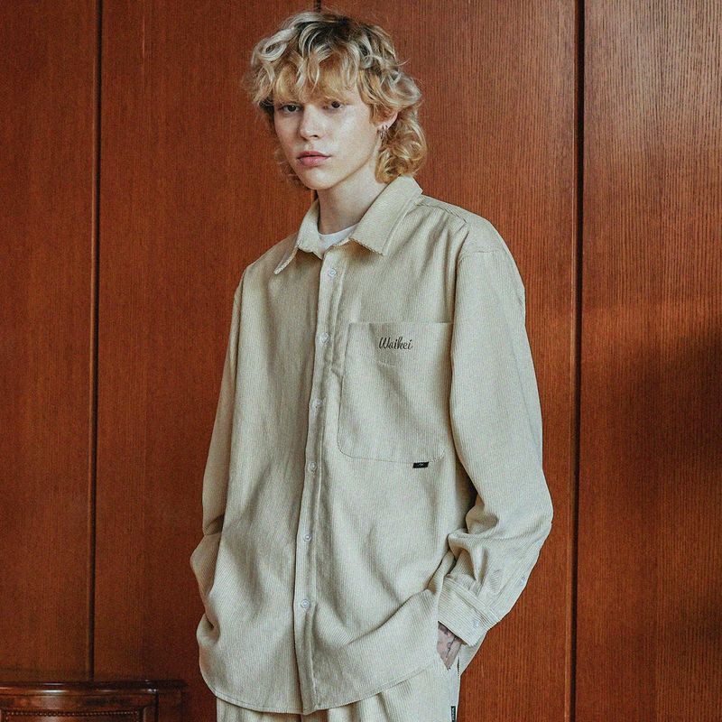 Corduroy over fit shirts