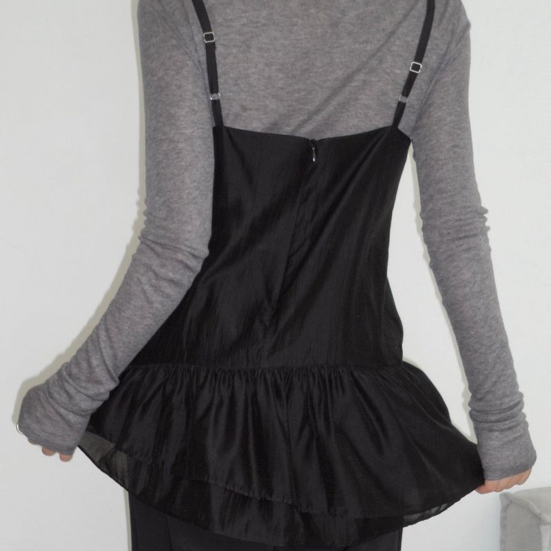 Unbalanced Ruffle Bustier - 2colors