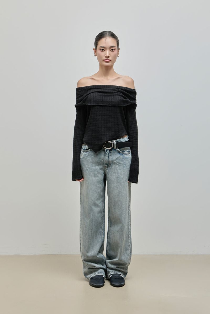 Buckle Denim Pants