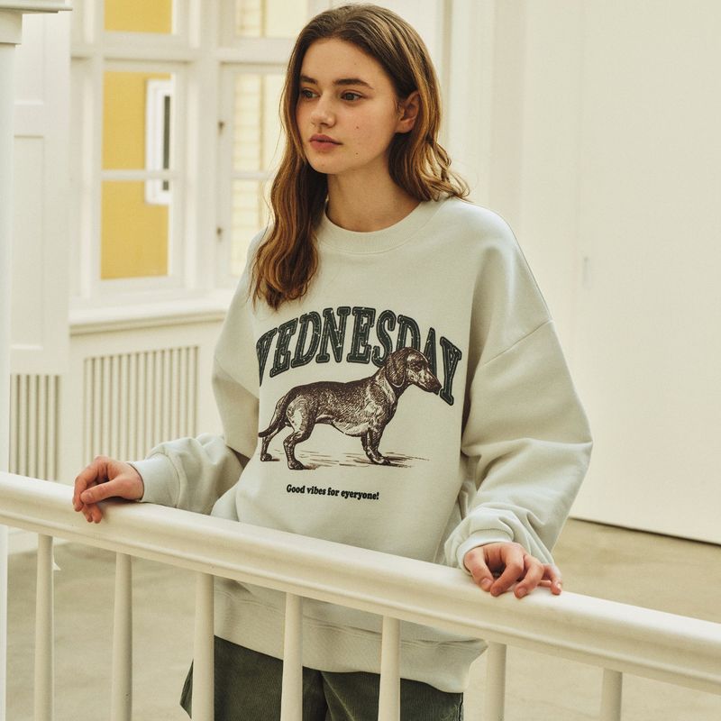 Ugly Dachshund Sweatshirt_Cream