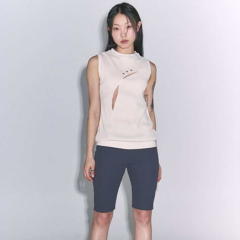  Eyelet Point Sleeveless (ivory)