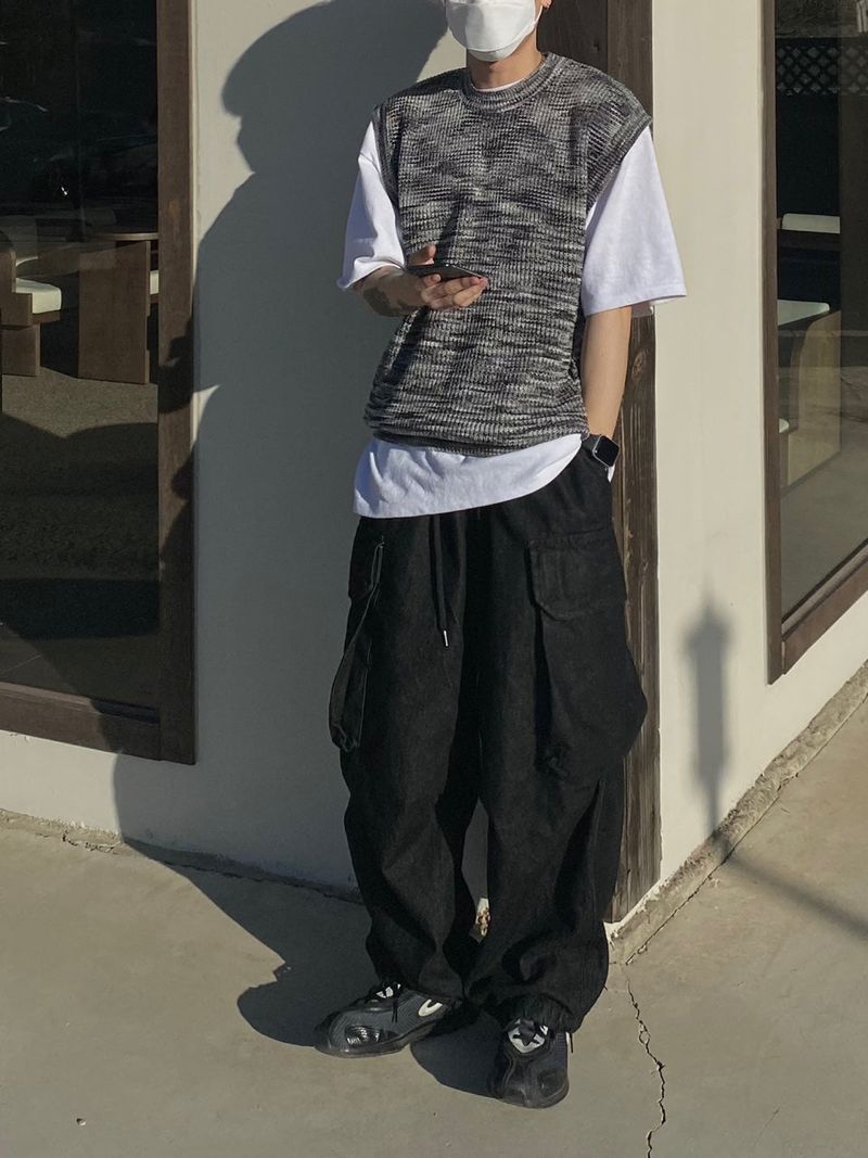 Lizard bokashi knit vest