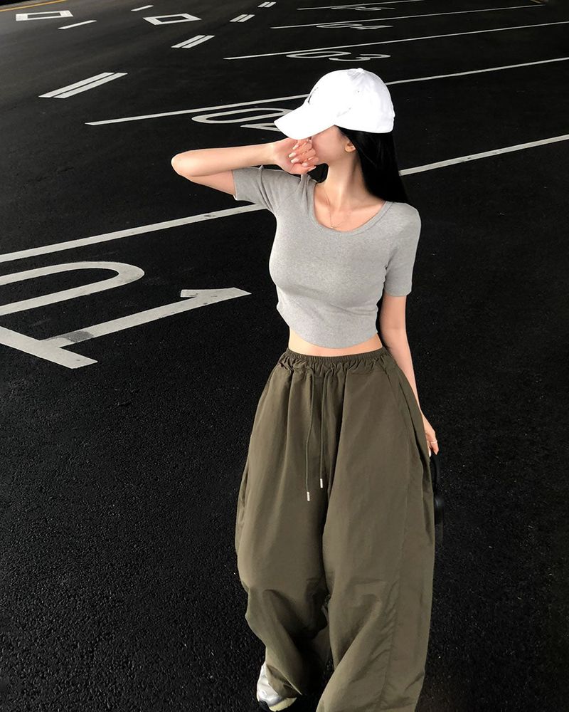 [MADE] Dump, folding nylon wide pants