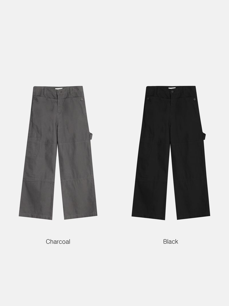 Equal-washed carpenter pants