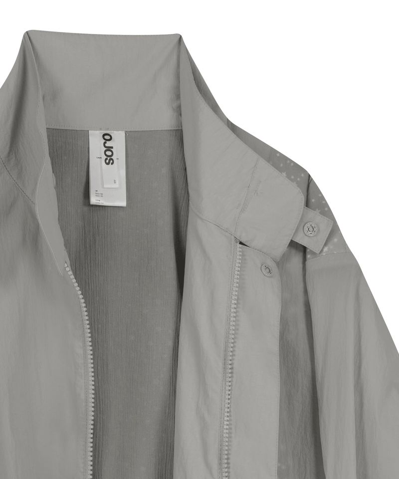Layered Sheer Blouson / Warm Grey