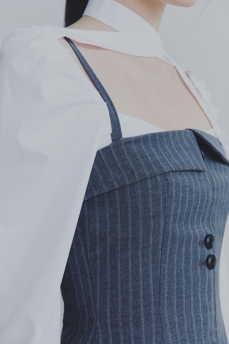 HEART TOP DRESS grey