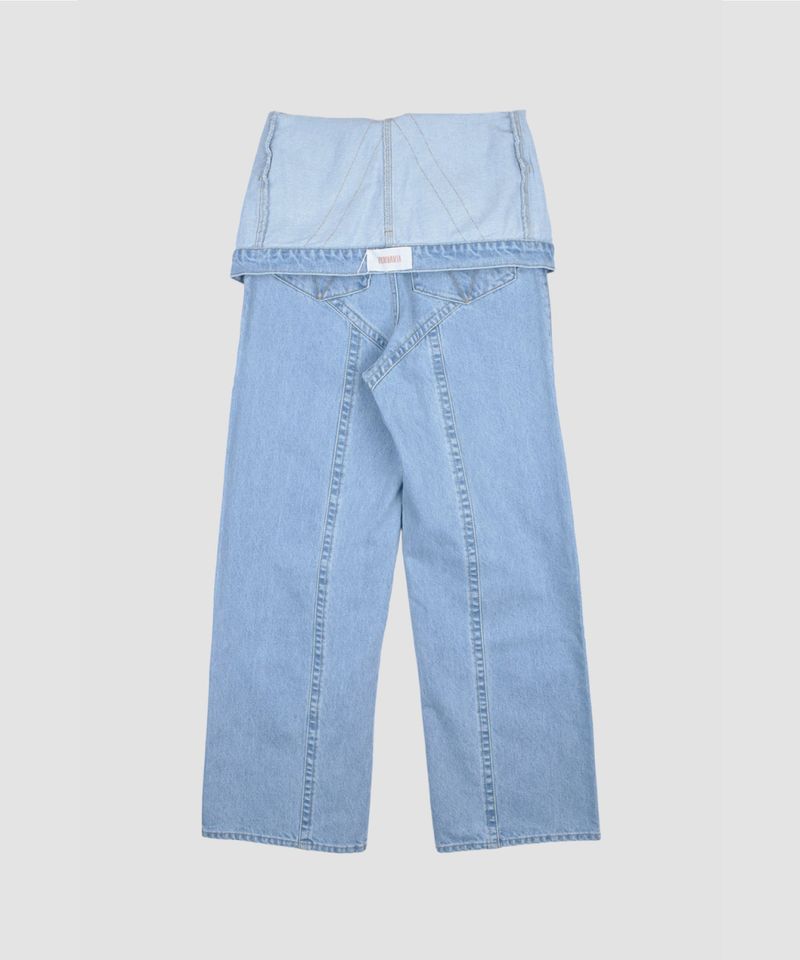 COVERALLS WIDE DENIM PANTS