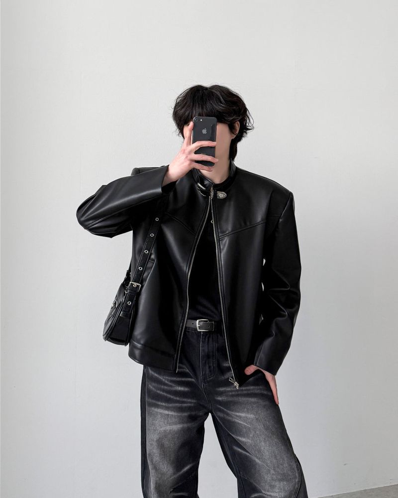 YOURNUS(ユアナス)の「Edwin Belt Leather Jacket(Jackets/Outerwear)」