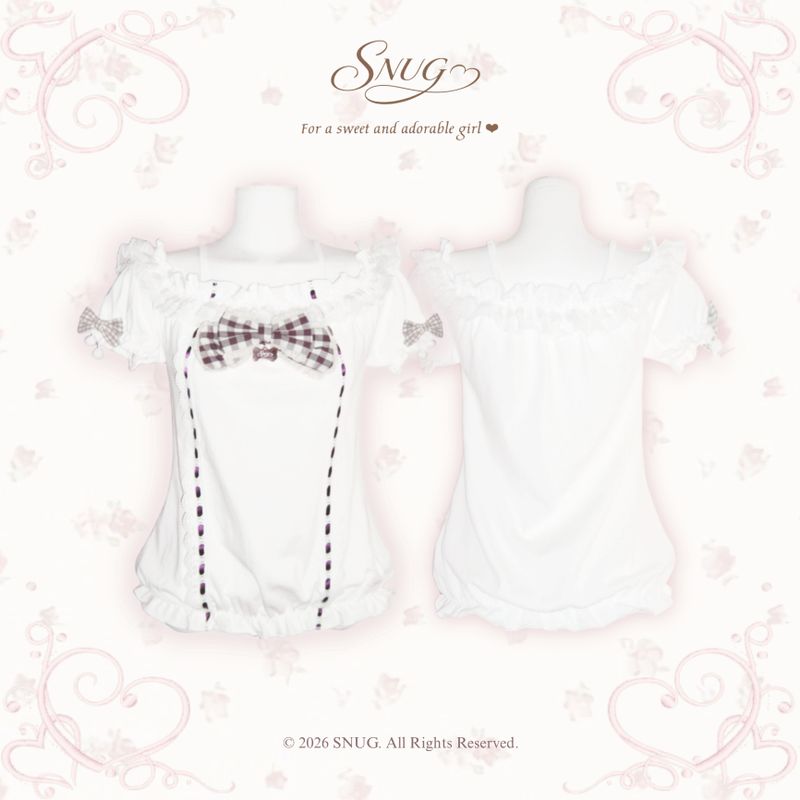 SNUG(スノグ)の「クリームブラウス ♡ ココアクリーム(トップス)」