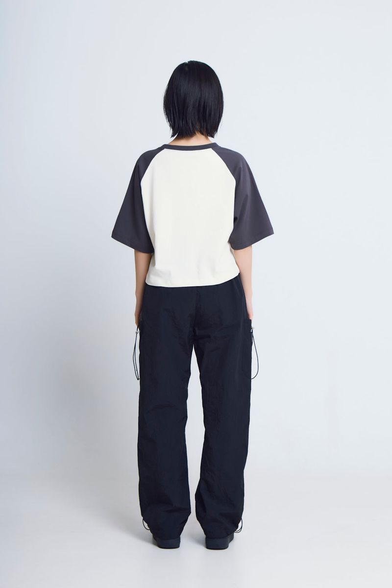 circle print raglan ½T-shirts_charcoal/ivory