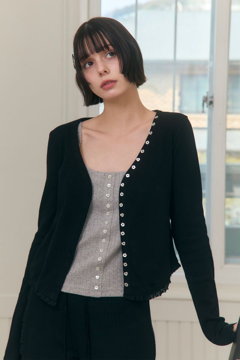 Roseanne(ロザンヌ)の「Sweet Dreams Button Cami Top (Gray)(Tops)」