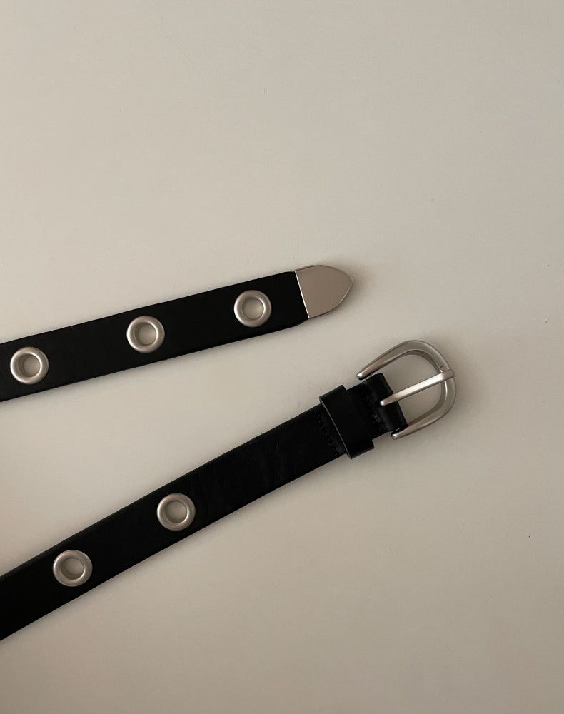 eyelet leather belt