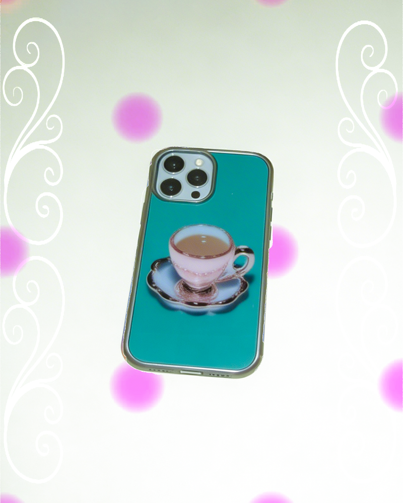 [silver glass bumper] black milk tea