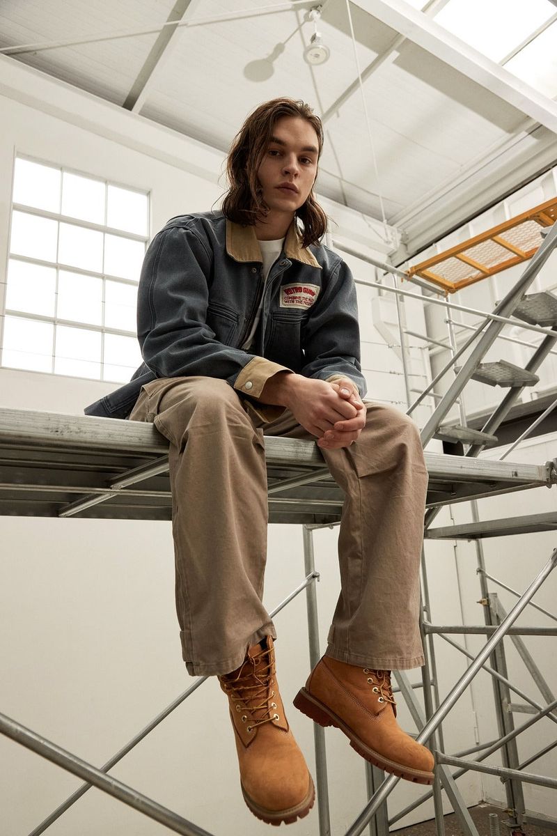 CORDUROY POINT WORK JACKET - BLUE