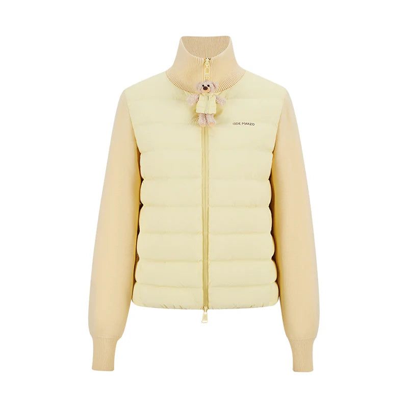 "13DE MARZO Bear   Zipper Down Jacket"
