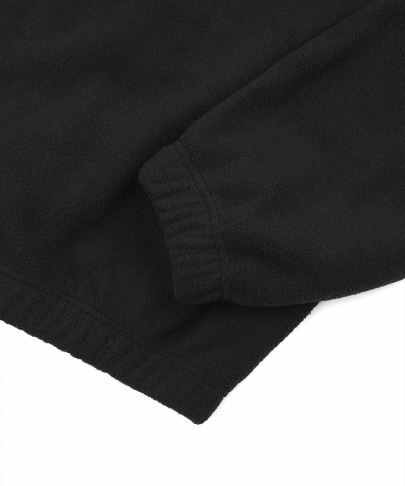 Oversized fleece half-zip - Black