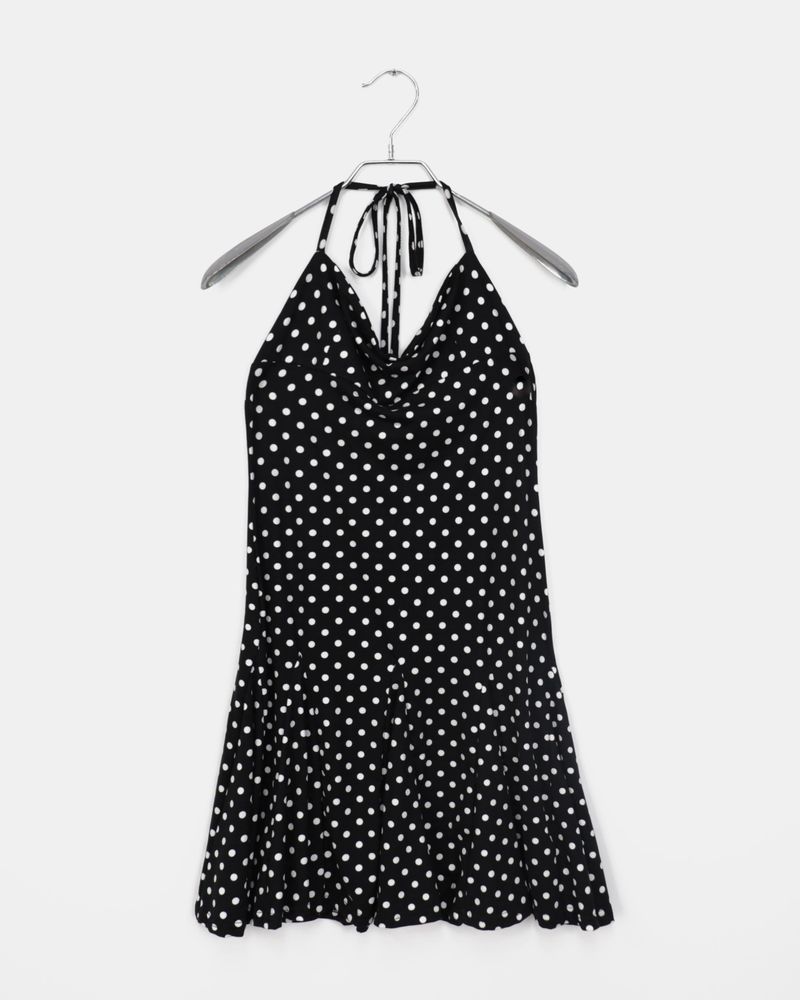 Merlo Dot Halterneck Strap Dress