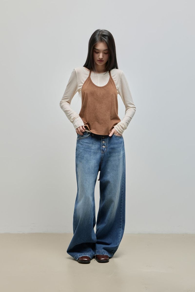 Tencel Long Sleeve Tee_Melange
