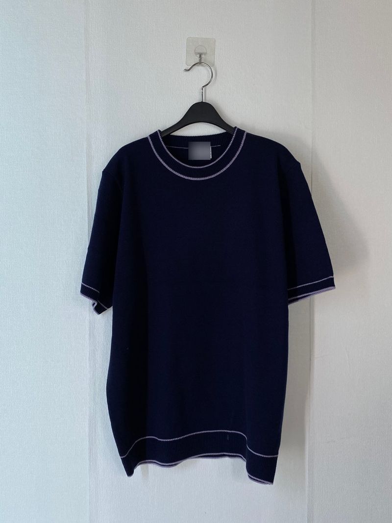 Color linen short sleeve knit 4C