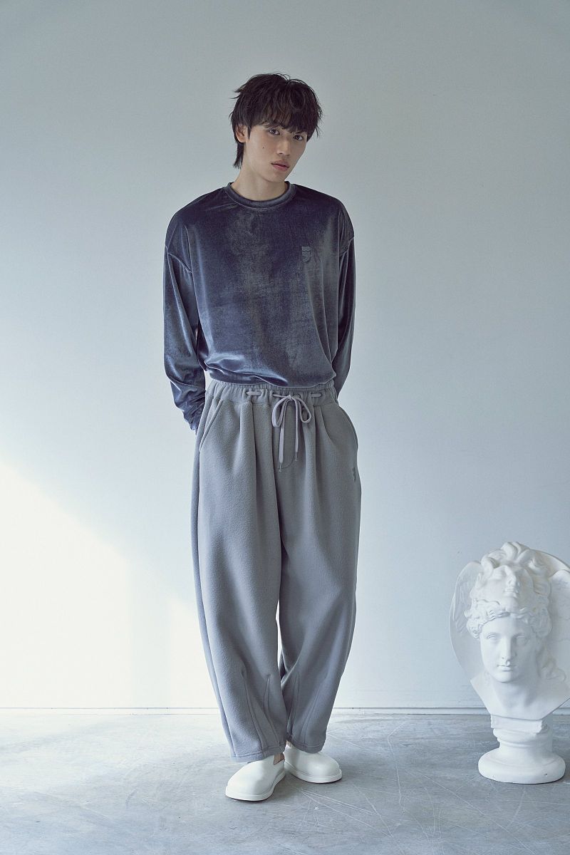 2-LAYER MICRO FLEECE SWEAT PANTS (Gray)