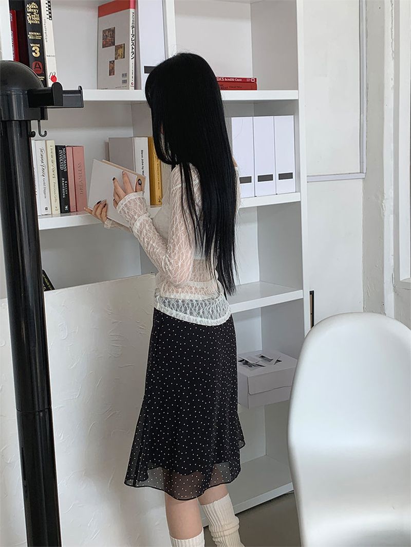 LACE DRAPE LONG SLEEVE (2C)