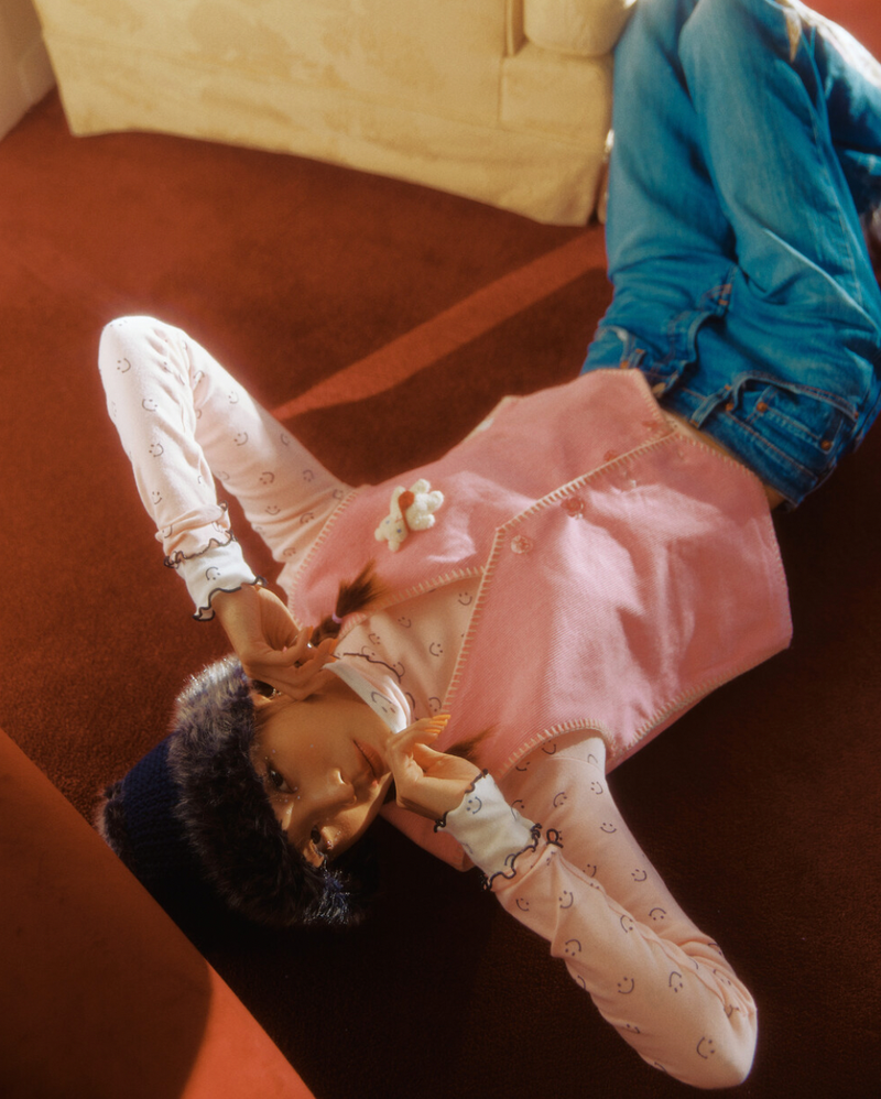 smile turtleneck pink