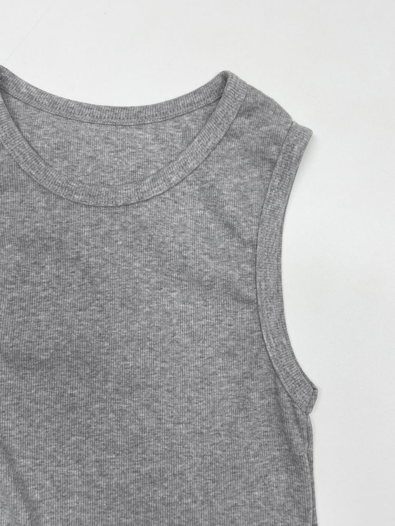 Strap Ribbed Sleeveless