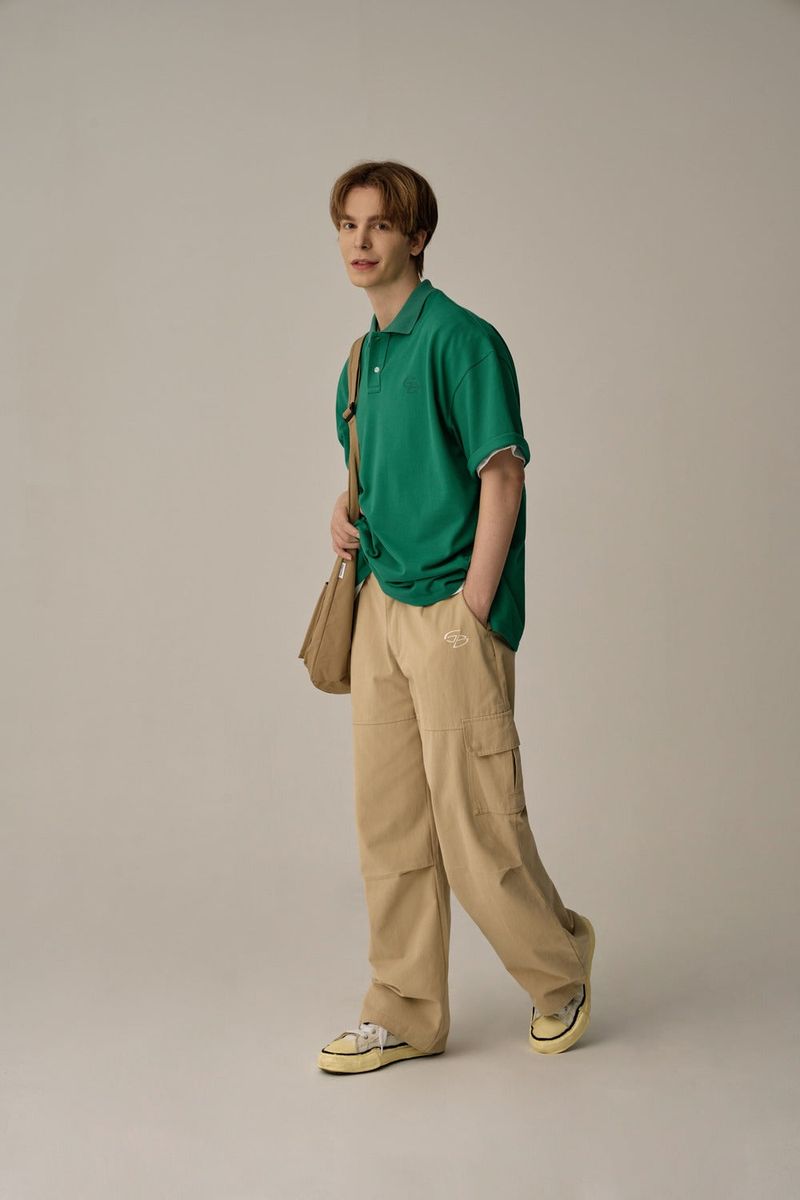 SUEDE COTTON CARGO PHANTS (BEIGE)