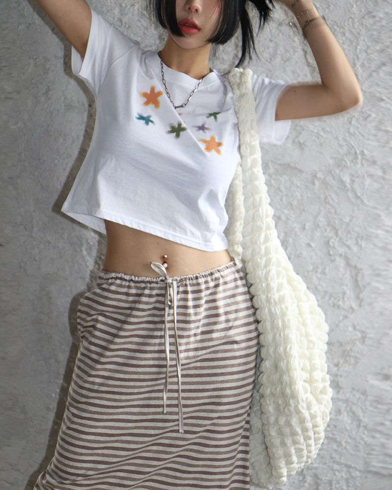 Stripe Juri Maxi Long Skirt