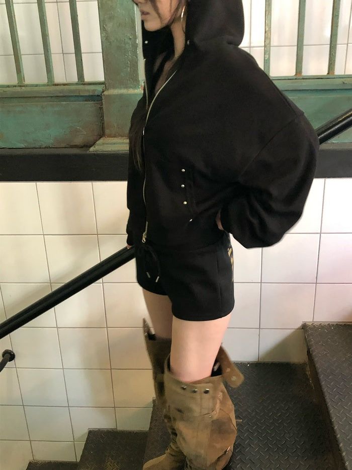 Ring Studded Hoodie