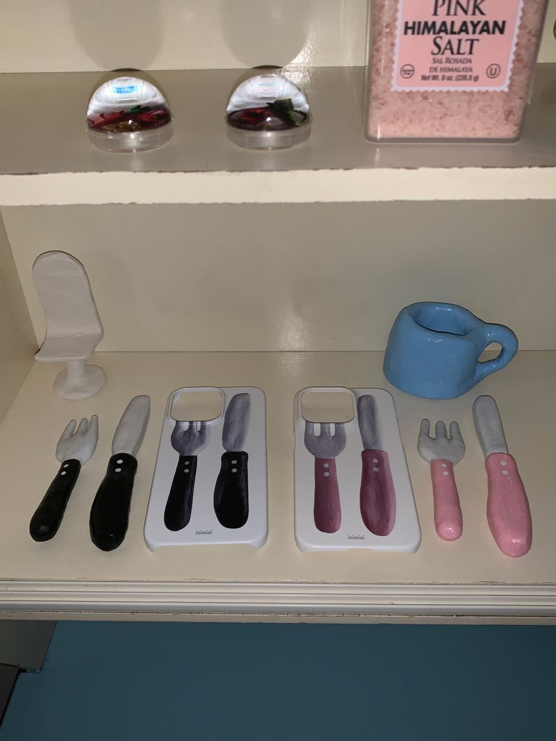 Pink cutlery case - Matt hard