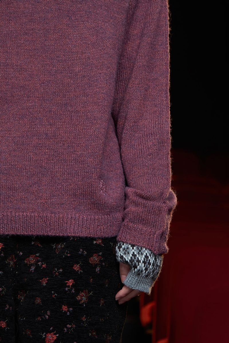 TUCK ALPACA KNIT / PURPLE PINK