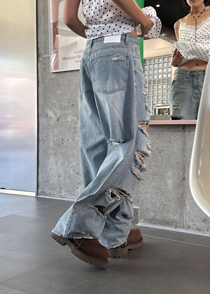 DAMAGE VINTAGE DENIM PANTS