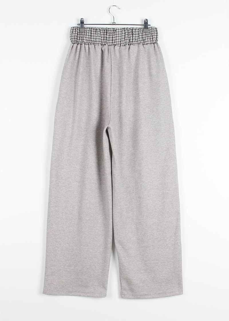 FLOWER CHECK BANDING PANTS