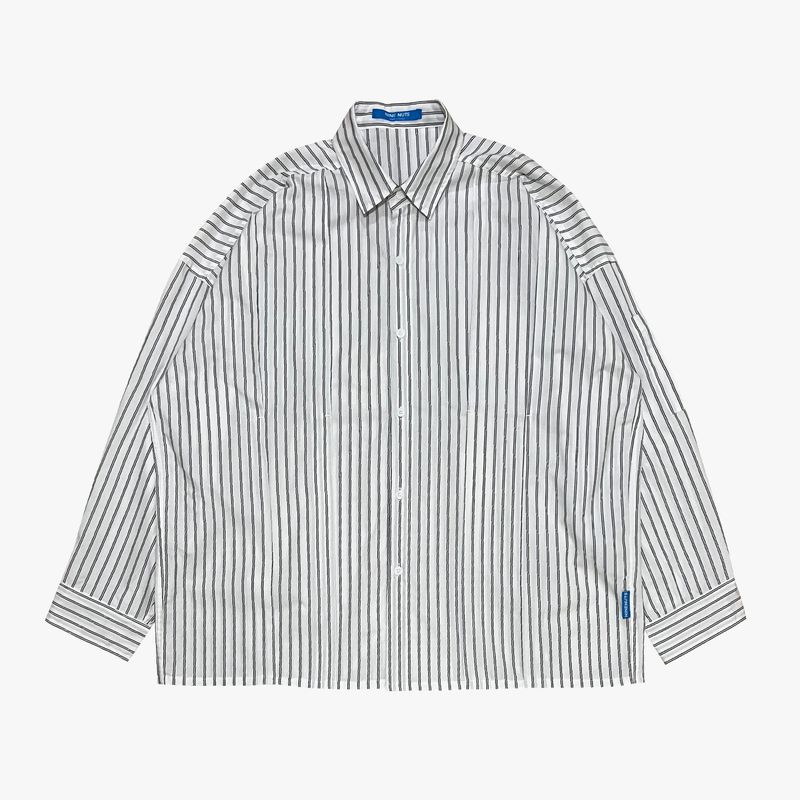 offset stripe shirt_white