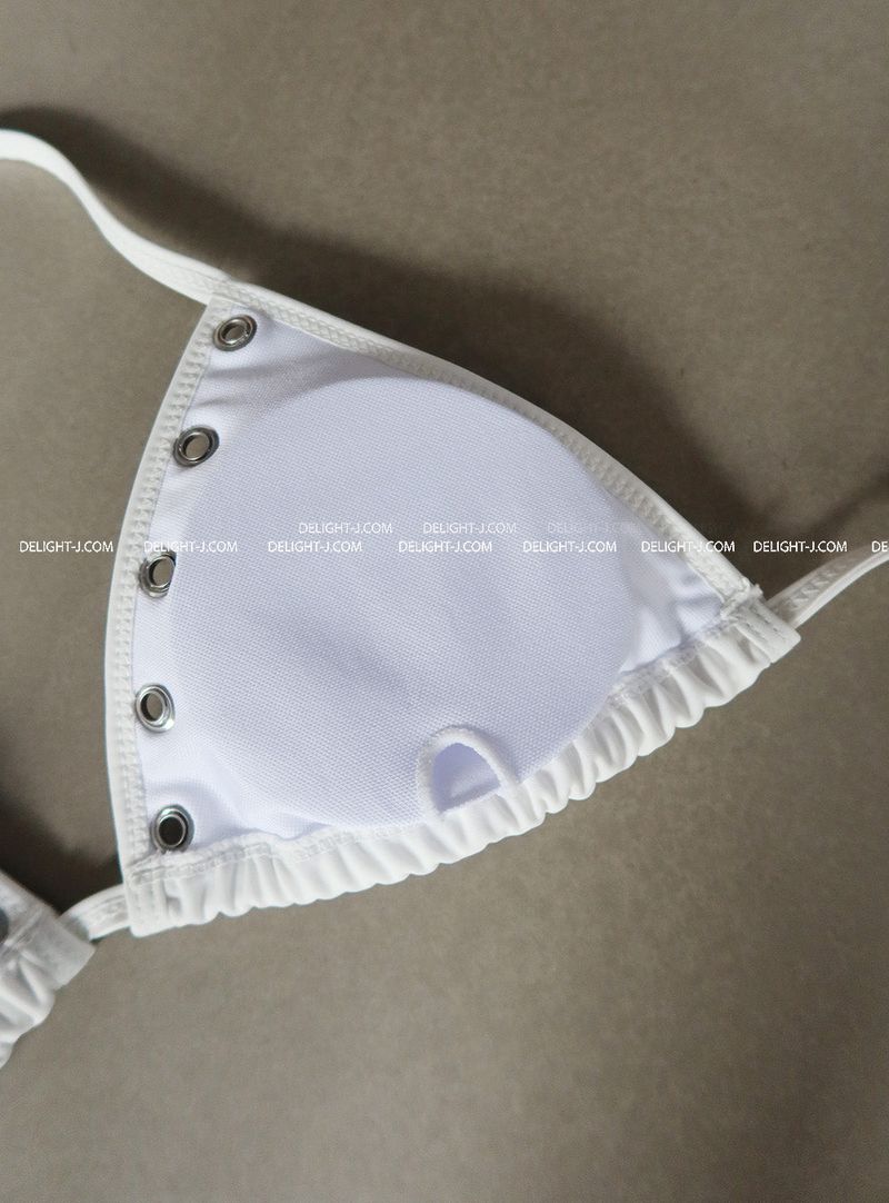Punching eyelet strap bikini
