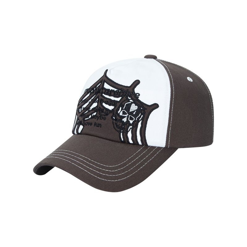 Graphic Applique Ball Cap Black